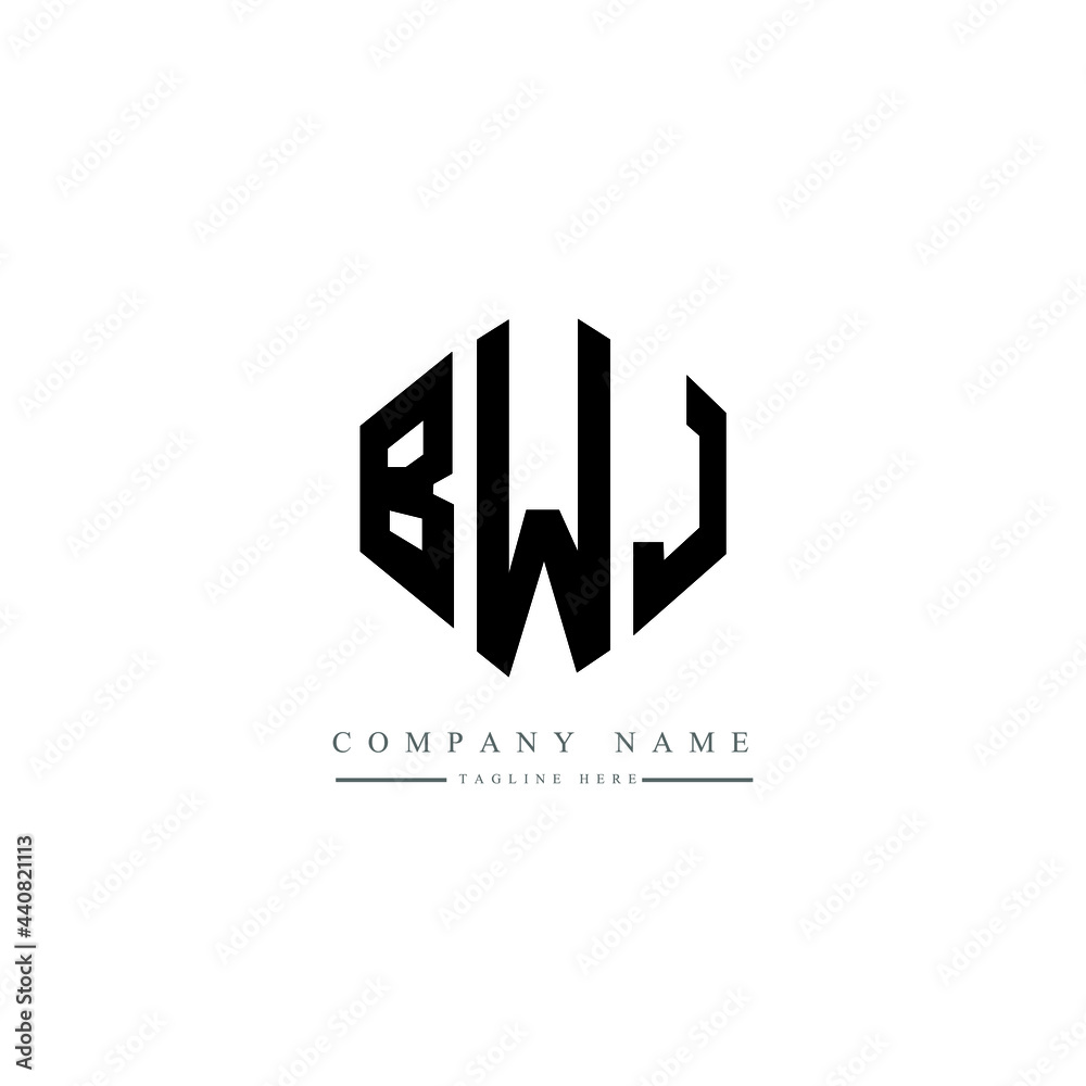 BWJ letter logo design with polygon shape. BWJ polygon logo monogram. BWJ cube logo design. BWJ hexagon vector logo template white and black colors. BWJ monogram, BWJ business and real estate logo. BWJ letter logo design with polygon shape. BWJ polygon logo monogram. BWJ cube logo design. BWJ hexagon vector logo template white and black colors. BWJ monogram, BWJ business and real estate logo.