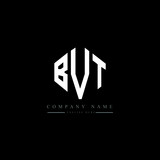 BVT letter logo design with polygon shape. BVT polygon logo monogram. BVT cube logo design. BVT hexagon vector logo template white and black colors. BVT monogram, BVT business and real estate logo. 