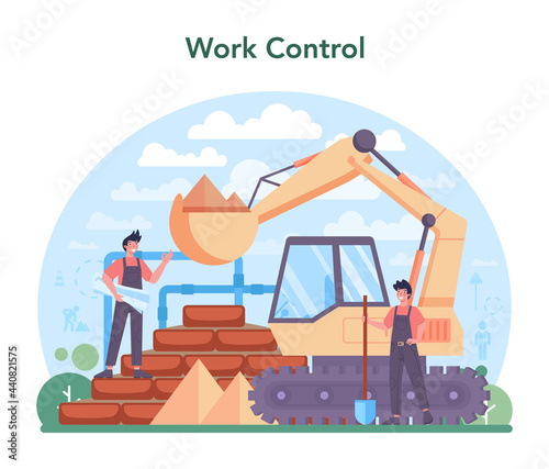 Civil engineer concept. Professional occupation of designing