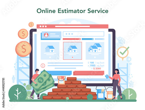 Estimator, financial consultant online service or platform