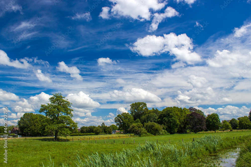 Obraz premium German countryside landscape, Lower Rhine Region, Germany