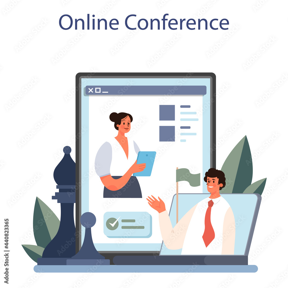 Diplomat profession online service or platform. Idea of international Diplomat profession online service or platform. Idea of international