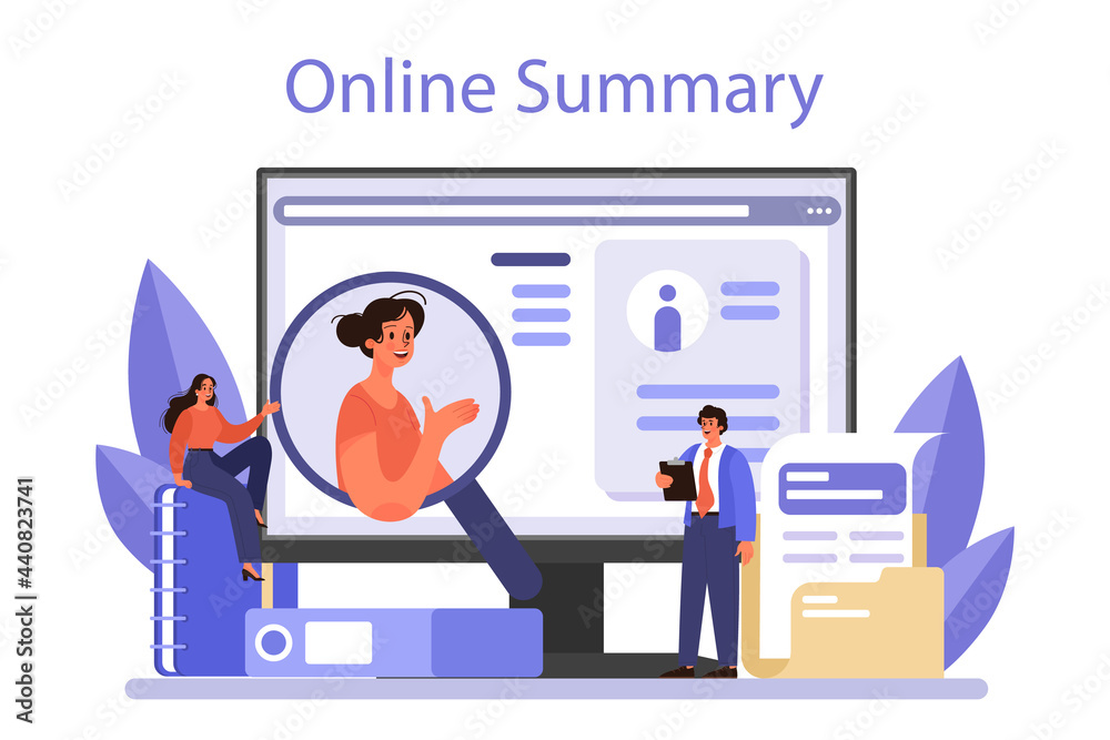 Human resources online service or platform. Idea of recruitment Human resources online service or platform. Idea of recruitment