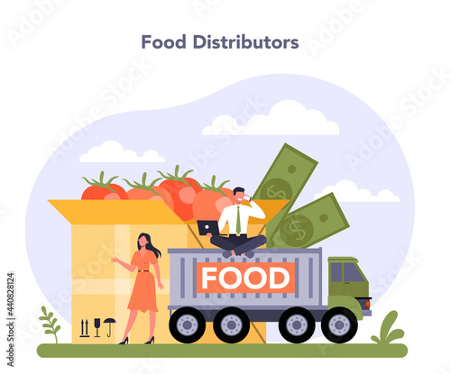 Food and staples retailing industry sector of the economy. Grocery goods