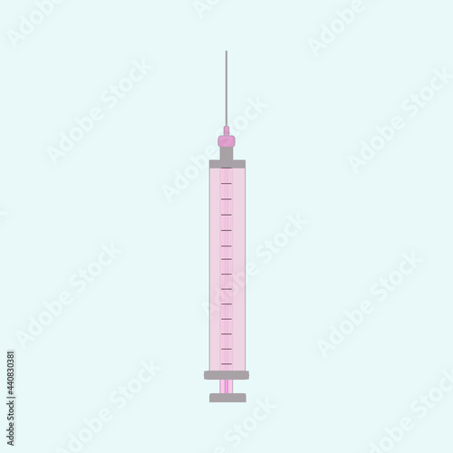 Syringe without injection, Medical instrument. Disposable sterile syringe on a white background. Vector illustration.Syringe icon. Trendy flat vector Syringe icon on transparent background from Health