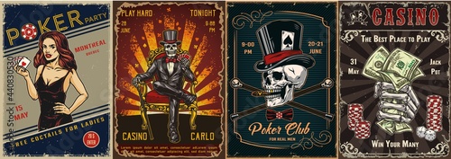 Vintage gambling posters