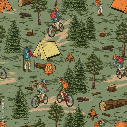 Tapety Podróże  outdoor-recreation-colorful-seamless-pattern