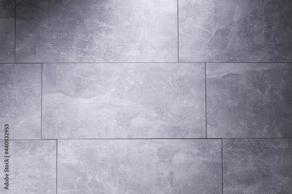 Fototapeta premium Stone or marble surface background of tile floor or wall texture. Grey floor laminate background