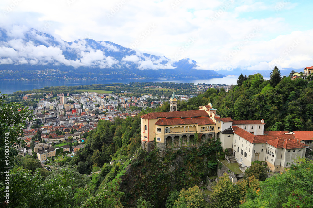 Locarno, located at the southern foot of the Swiss Alps. Switzerland, Europe.