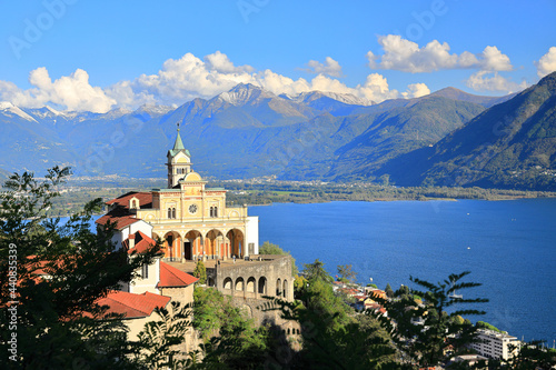 Locarno, located at the southern foot of the Swiss Alps. Switzerland, Europe.