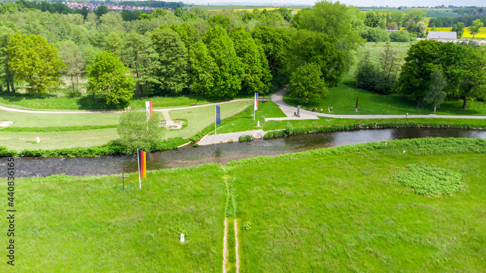 Aerial view from German site of tripoint of Germany, Czech Republic, and Poland in Sudetes. Border of three countries. Aerial view from German site of tripoint of Germany, Czech Republic, and Poland in Sudetes. Border of three countries.