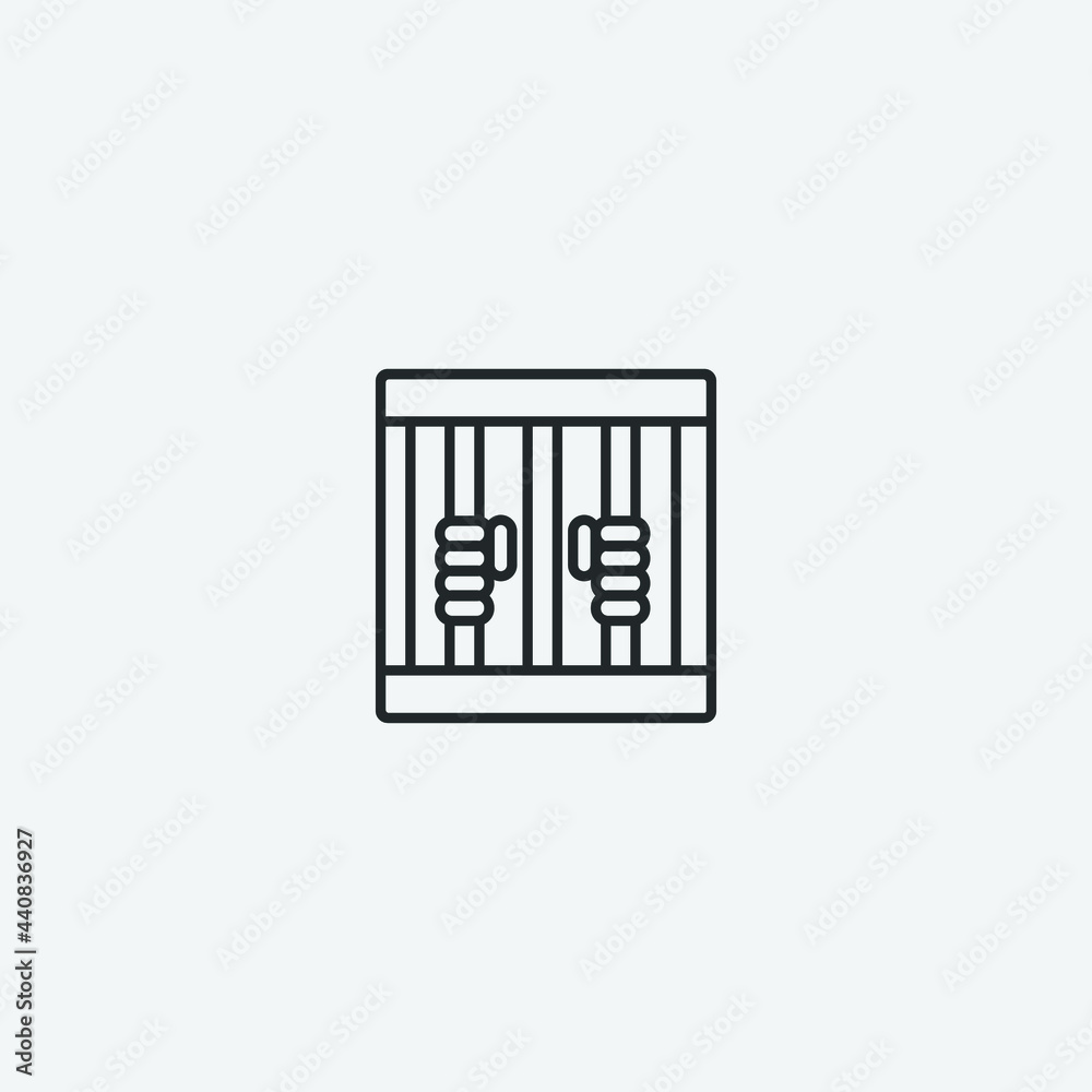 Detention vector icon for web and design