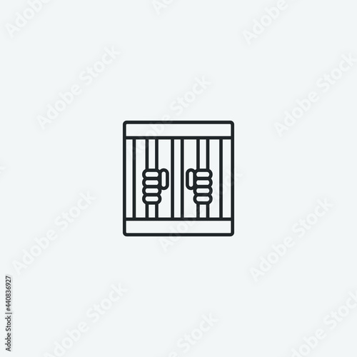 Detention vector icon for web and design