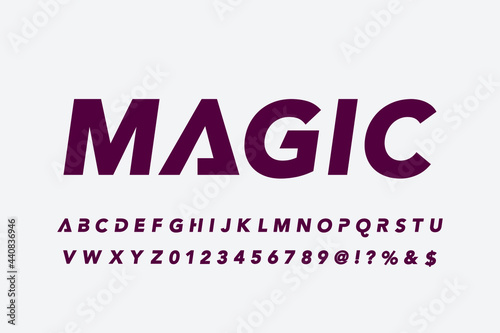 vintage alphabet font, typeface vector design, violet and white  style background