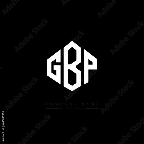 GBP letter logo design with polygon shape. GBP polygon logo monogram. GBP cube logo design. GBP hexagon vector logo template white and black colors. GBP monogram, GBP business and real estate logo. 