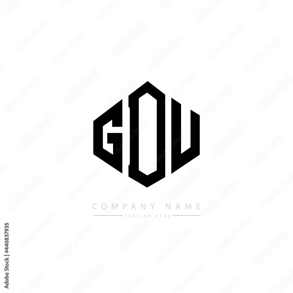 GDU letter logo design with polygon shape. GDU polygon logo monogram. GDU cube logo design. GDU hexagon vector logo template white and black colors. GDU monogram, GDU business and real estate logo. 