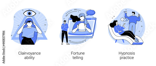 Extrasensory ability abstract concept vector illustrations.