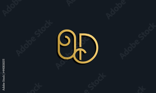 Luxury fashion initial letter OD logo. photo