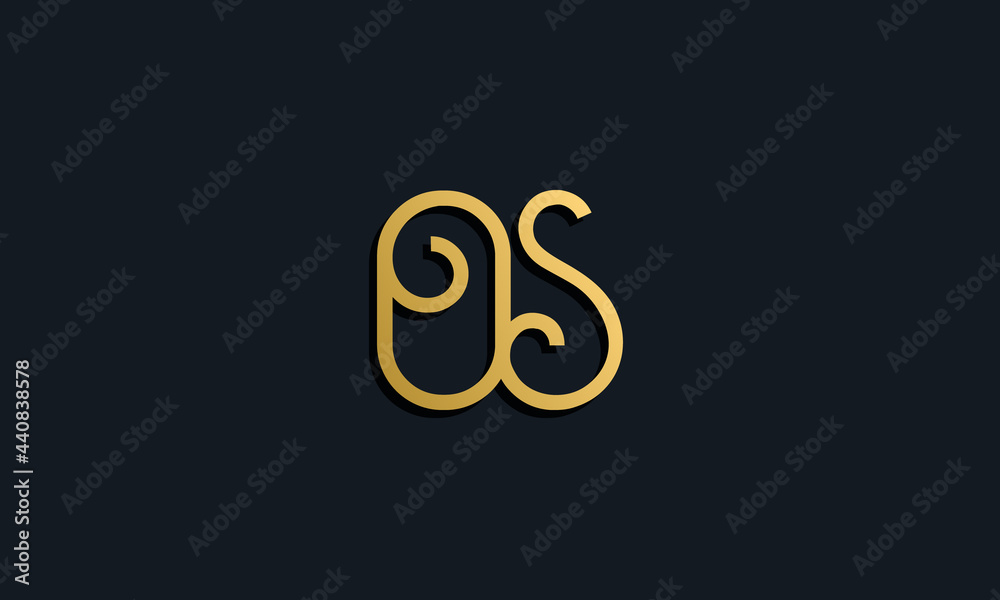 Luxury fashion initial letter OS logo. - obrazy, fototapety, plakaty 