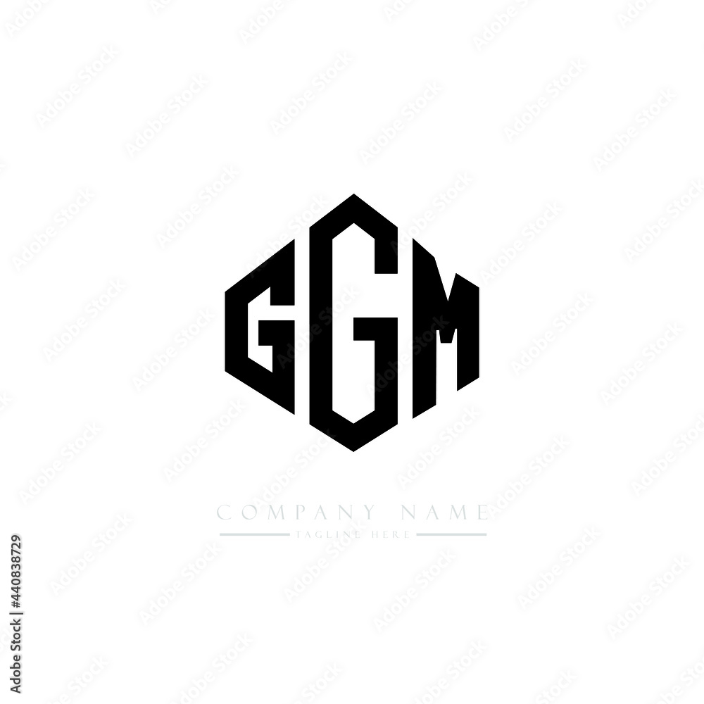 GGM letter logo design with polygon shape. GGM polygon logo monogram. GGM cube logo design. GGM hexagon vector logo template white and black colors. GGM monogram, GGM business and real estate logo. 