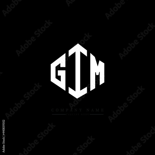 GIM letter logo design with polygon shape. GIM polygon logo monogram