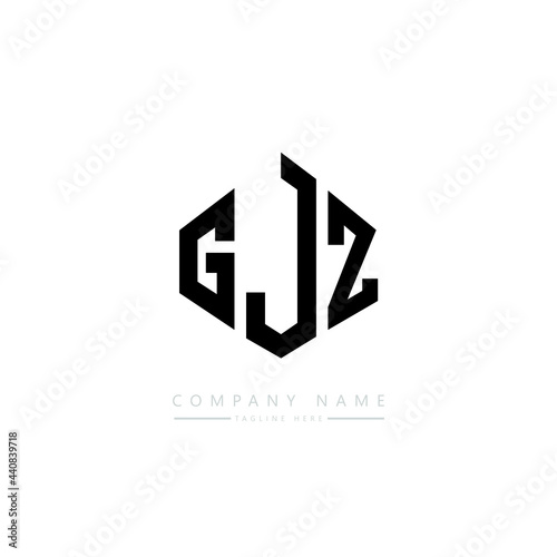 GJZ letter logo design with polygon shape. GJZ polygon logo monogram. GJZ cube logo design. GJZ hexagon vector logo template white and black colors. GJZ monogram, GJZ business and real estate logo. 