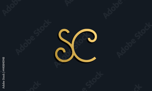 Luxury fashion initial letter SC logo.