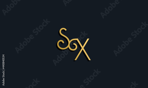 Luxury fashion initial letter SX logo.