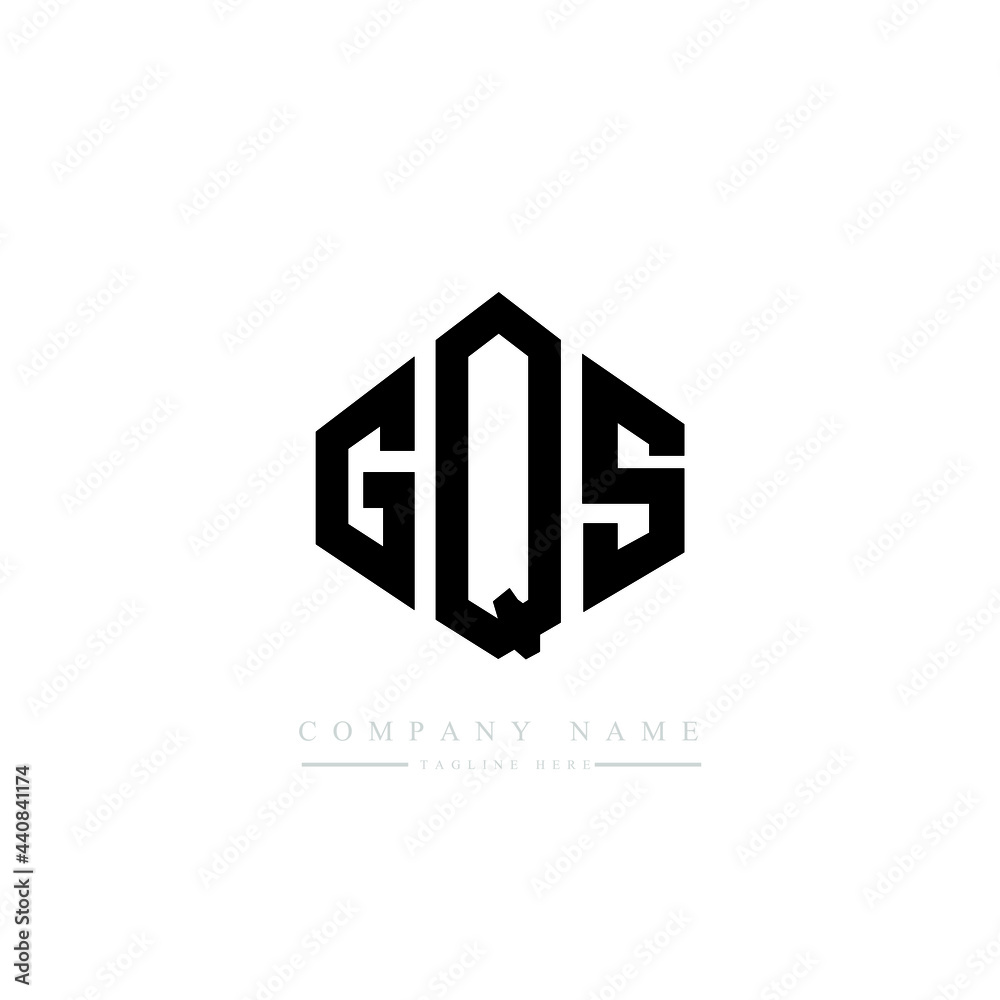 GQS letter logo design with polygon shape. GQS polygon logo monogram. GQS cube logo design. GQS hexagon vector logo template white and black colors. GQS monogram, GQS business and real estate logo. 