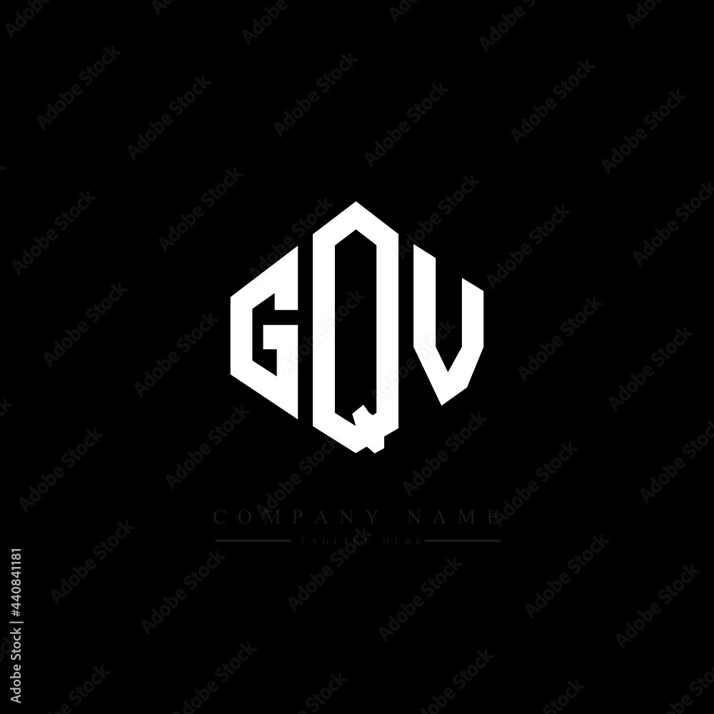 GQV letter logo design with polygon shape. GQV polygon logo monogram. GQV cube logo design. GQV hexagon vector logo template white and black colors. GQV monogram, GQV business and real estate logo. 