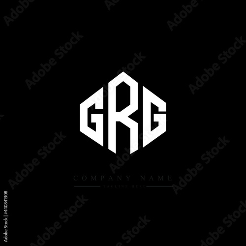 GRG letter logo design with polygon shape. GRG polygon logo monogram. GRG cube logo design. GRG hexagon vector logo template white and black colors. GRG monogram, GRG business and real estate logo. 
