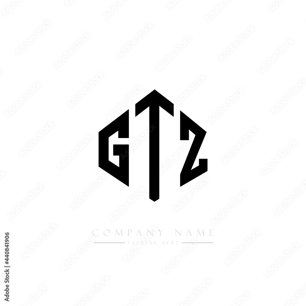 GTZ letter logo design with polygon shape. GTZ polygon logo monogram. GTZ cube logo design. GTZ hexagon vector logo template white and black colors. GTZ monogram, GTZ business and real estate logo. 