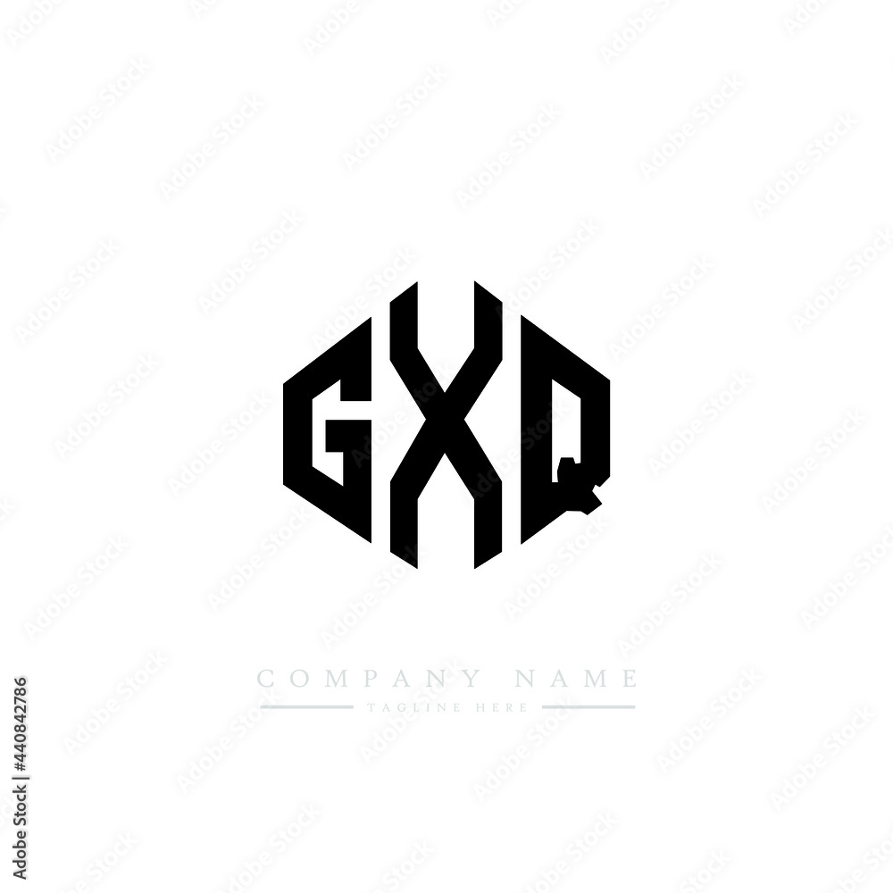 GXQ letter logo design with polygon shape. GXQ polygon logo monogram. GXQ cube logo design. GXQ hexagon vector logo template white and black colors. GXQ monogram, GXQ business and real estate logo. 