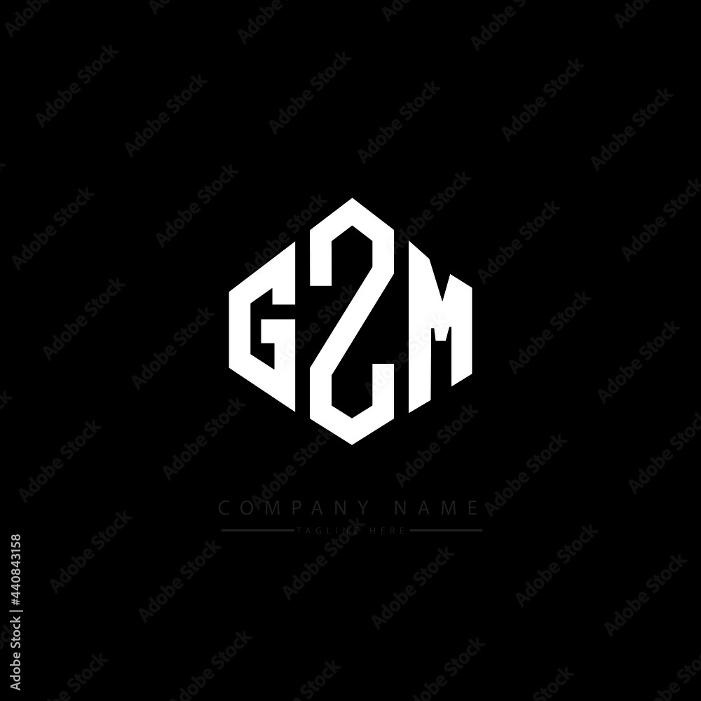 GZM letter logo design with polygon shape. GZM polygon logo monogram. GZM cube logo design. GZM hexagon vector logo template white and black colors. GZM monogram, GZM business and real estate logo. 