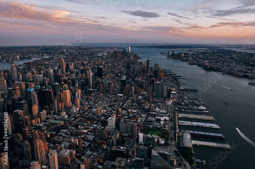 An Aerial View of Midtown and Lower Manhattan in New York City