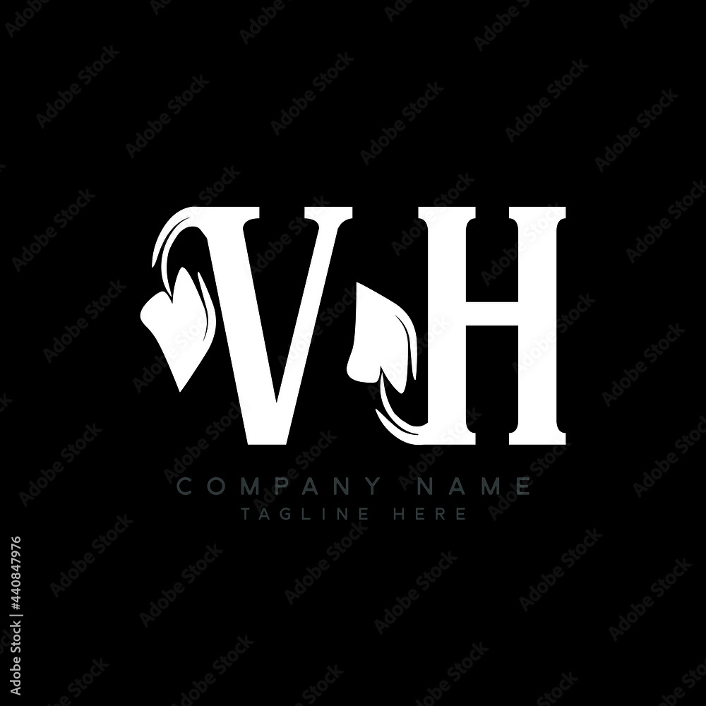 initial letter VH, HV Logo design vector. Stock Vector | Adobe Stock