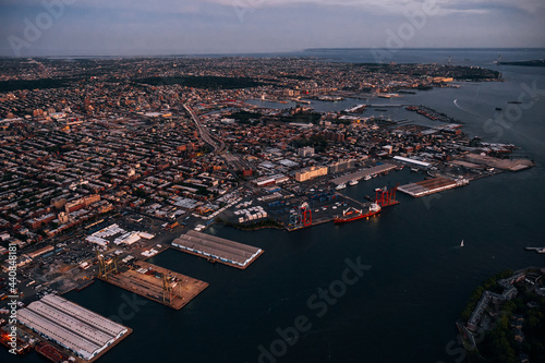 An Aerial View of Redhook Brooklyn in New York City