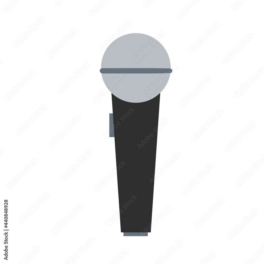 Microphone. Gray mic. Talk icon and conversation recording. Microphone. Gray mic. Talk icon and conversation recording.