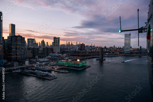 An Aerial View of East River and Lower Manhattan in New York City © Edi Chen