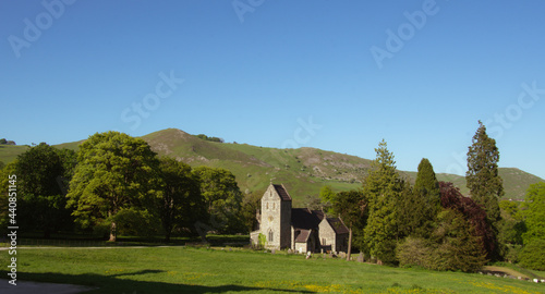 Closeup shot of the Ilam Park Ashbourne, in the UK photo