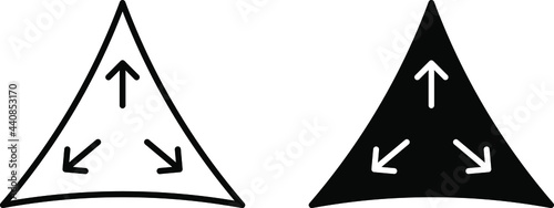 3 way stretch icon ,vector illustration
