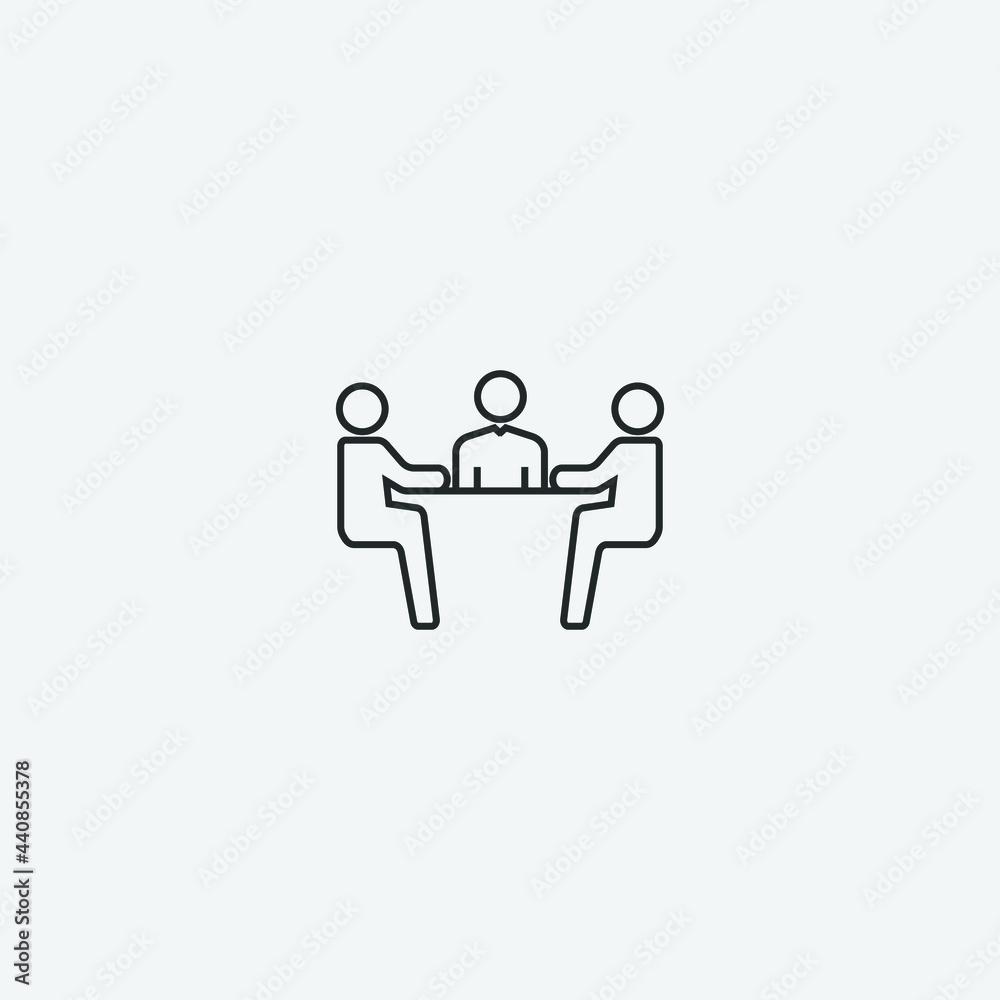 Meeting vector icon for web and design Meeting vector icon for web and design