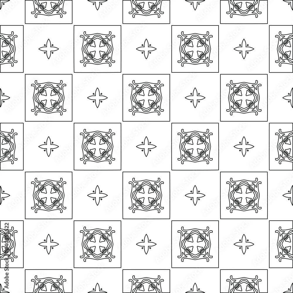 Vector geometric pattern. Repeating elements stylish background abstract ornament for wallpapers and backgrounds. pattern with Black and white color. Vector geometric pattern. Repeating elements stylish background abstract ornament for wallpapers and backgrounds. pattern with Black and white color.