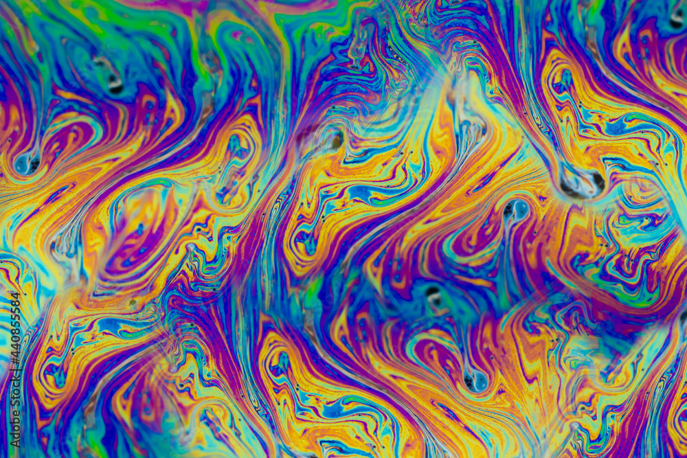 Obraz premium soap bubble colorful texture macro