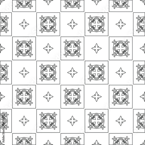 Vector geometric pattern. Repeating elements stylish background abstract ornament for wallpapers and backgrounds. pattern with Black and white color. 