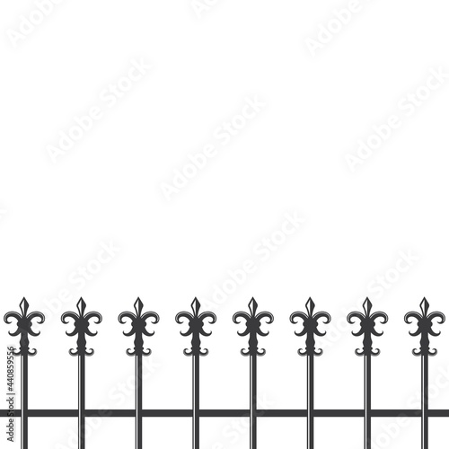 classic fleur de lis fence icon vector illustration design