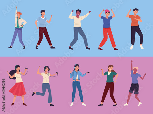 ten persons dancing