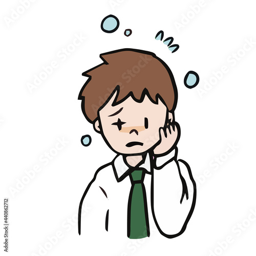眠気を感じるサラリーマン