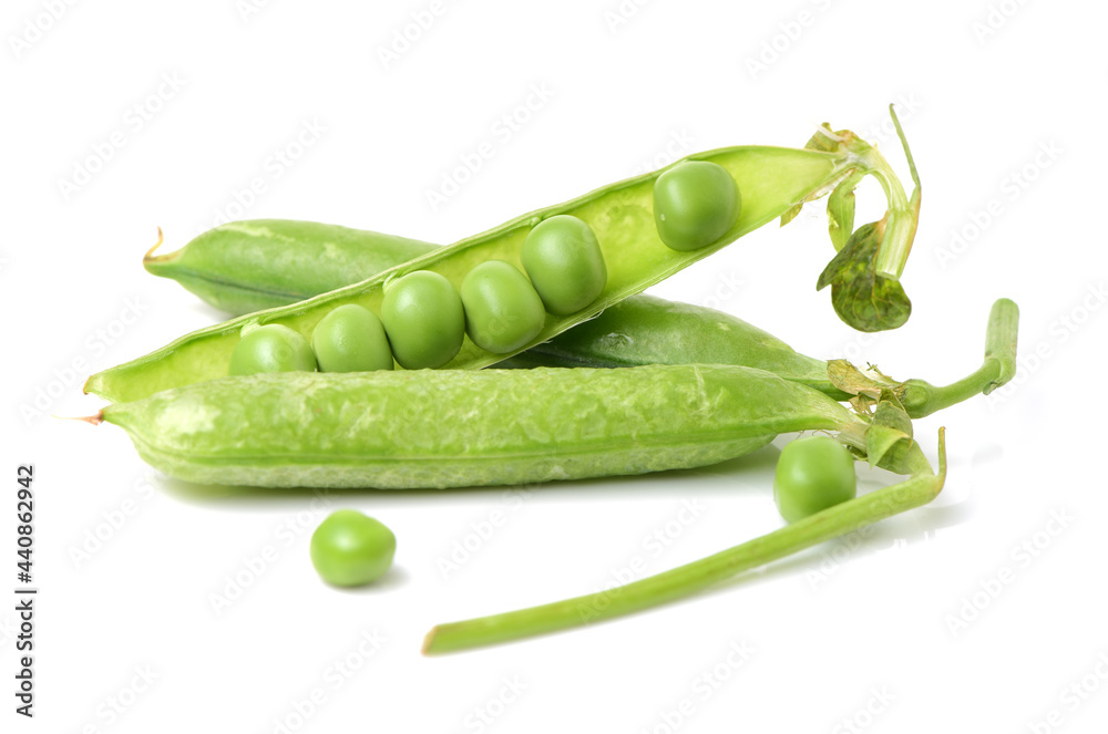 Fresh peas isolated on white background Fresh peas isolated on white background
