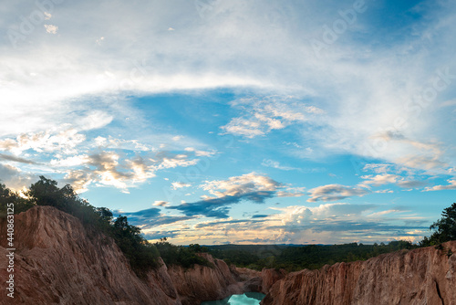 Region recovering from gravel exploration becomes a tourist spot.